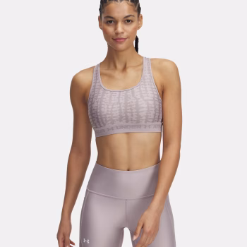 Bra UNDER ARMOUR Crossback Mid Print Nude