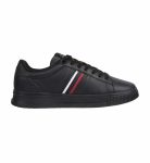 Sneakers TOMMY HILFIGER Modern Cupsole Stripes Lth Μαύρα