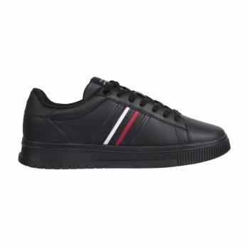 Sneakers TOMMY HILFIGER Modern Cupsole Stripes Lth Μαύρα