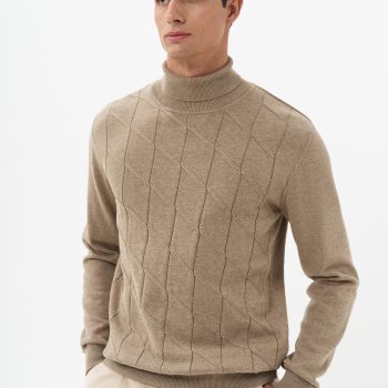 Ζιβάγκο MONTE NAPOLEONE Jacquard Dolcevita Μπεζ