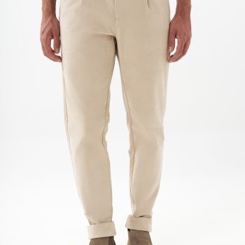 Παντελόνι MONTE NAPOLOENE Tailored Κοτλέ Off White