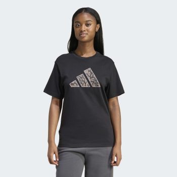 Γυναικείο T-Shirt ADIDAS Animal Μαύρο