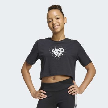 Παιδικό T-Shirt ADIDAS Glam Μαύρο