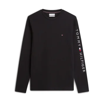 Μακρυμάνικο T-Shirt TOMMY HILFIGER Logo Μαύρο