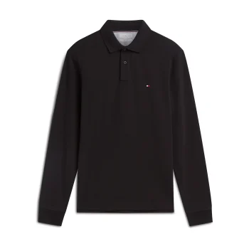 Μακρυμάνικο Polo TOMMY HILFIGER 1985 Regular Μαύρο