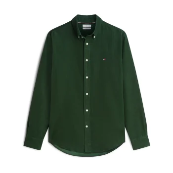 Πουκάμισο TOMMY HILFIGER Solid Corduroy Πράσινο