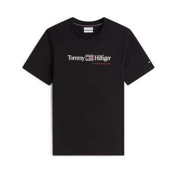 Plus Size T-Shirt TOMMY HILFIGER Brand Love Graphic Μαύρο
