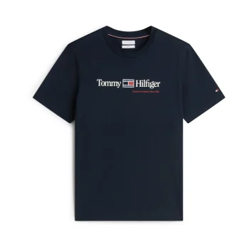 Plus Size T-Shirt TOMMY HILFIGER Brand Love Graphic Μπλε