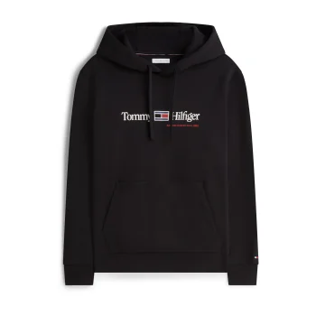 Plus Size Φούτερ TOMMY HILFIGER RWB Graphic Fleece Μαύρο